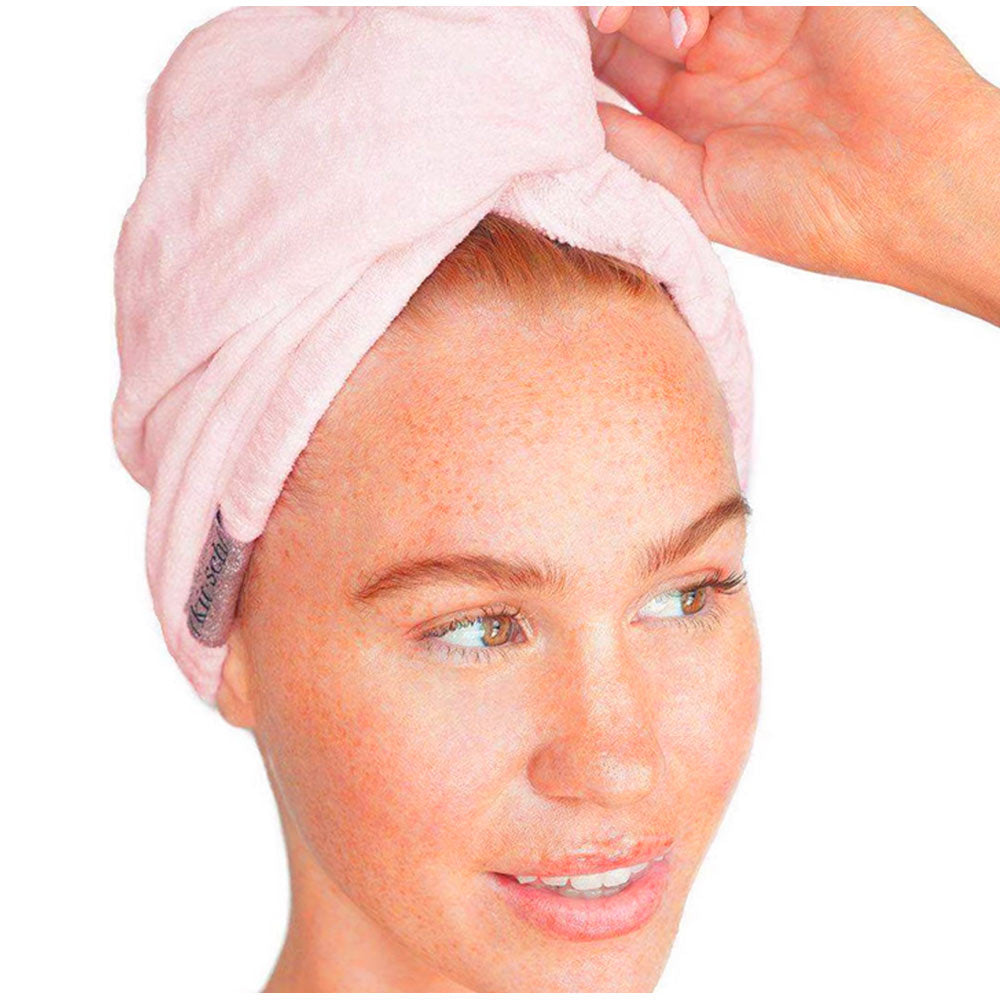 Kitsch Quick Drying Microfiber Hair Towel For Frizzy Curly & Straight Hair- Blush