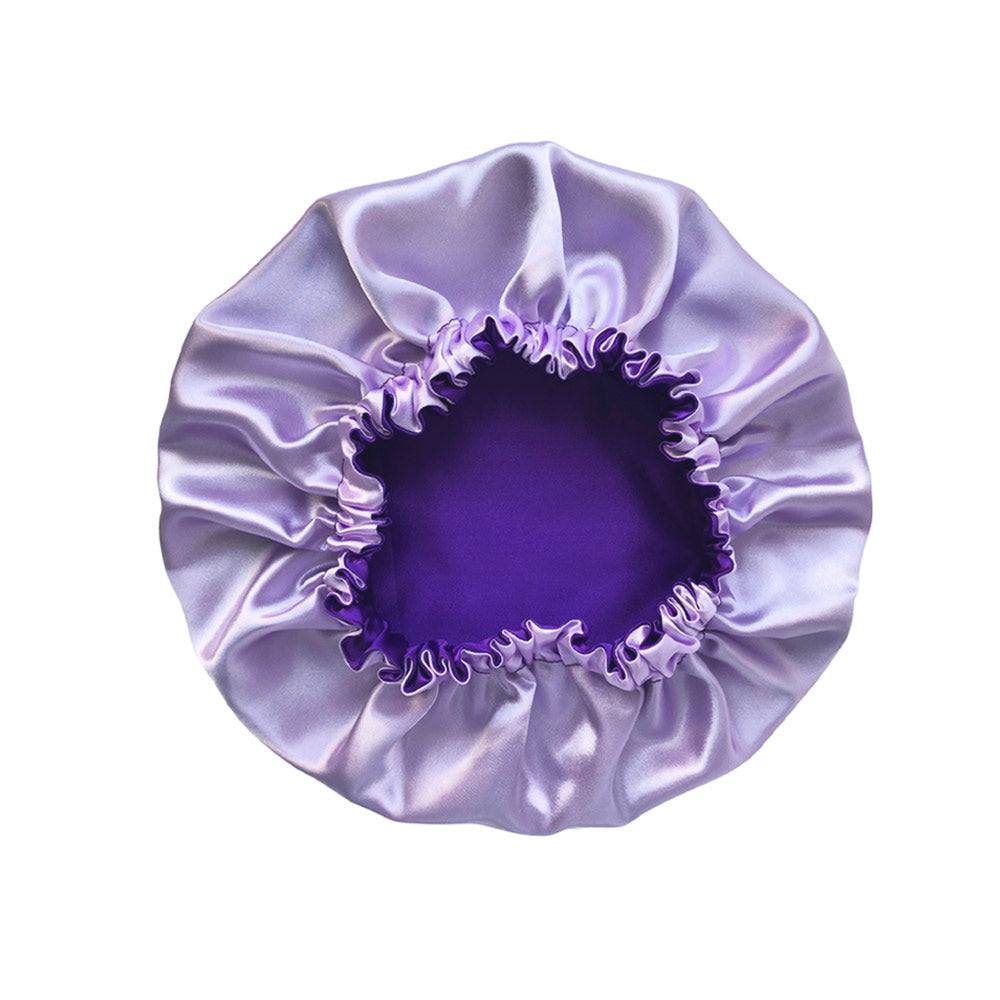 Satin Rowe Purple Reversible Bonnet- AQ Online