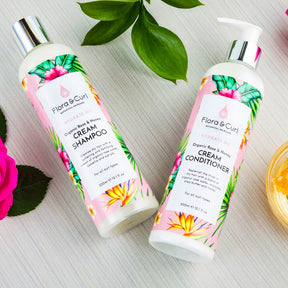 Flora & Curl Organic Rose & Honey Cream Shampoo 300 ml - AQ Online 