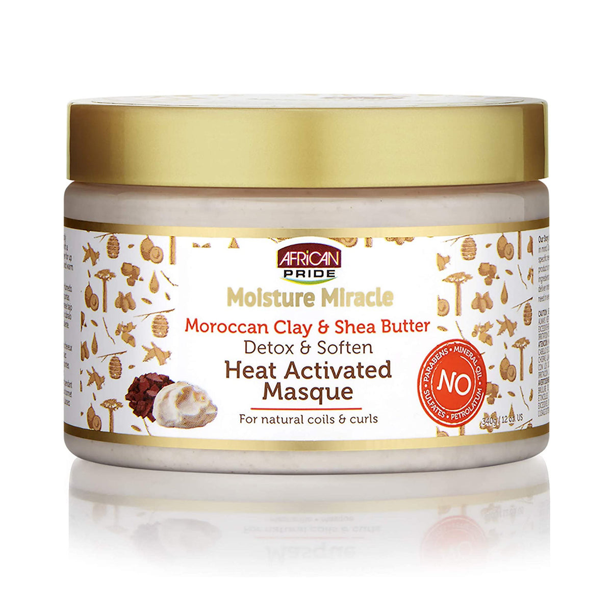 African Pride Moroccan Clay & Shea Butter Heat Activated Masque 340g- AQ Online