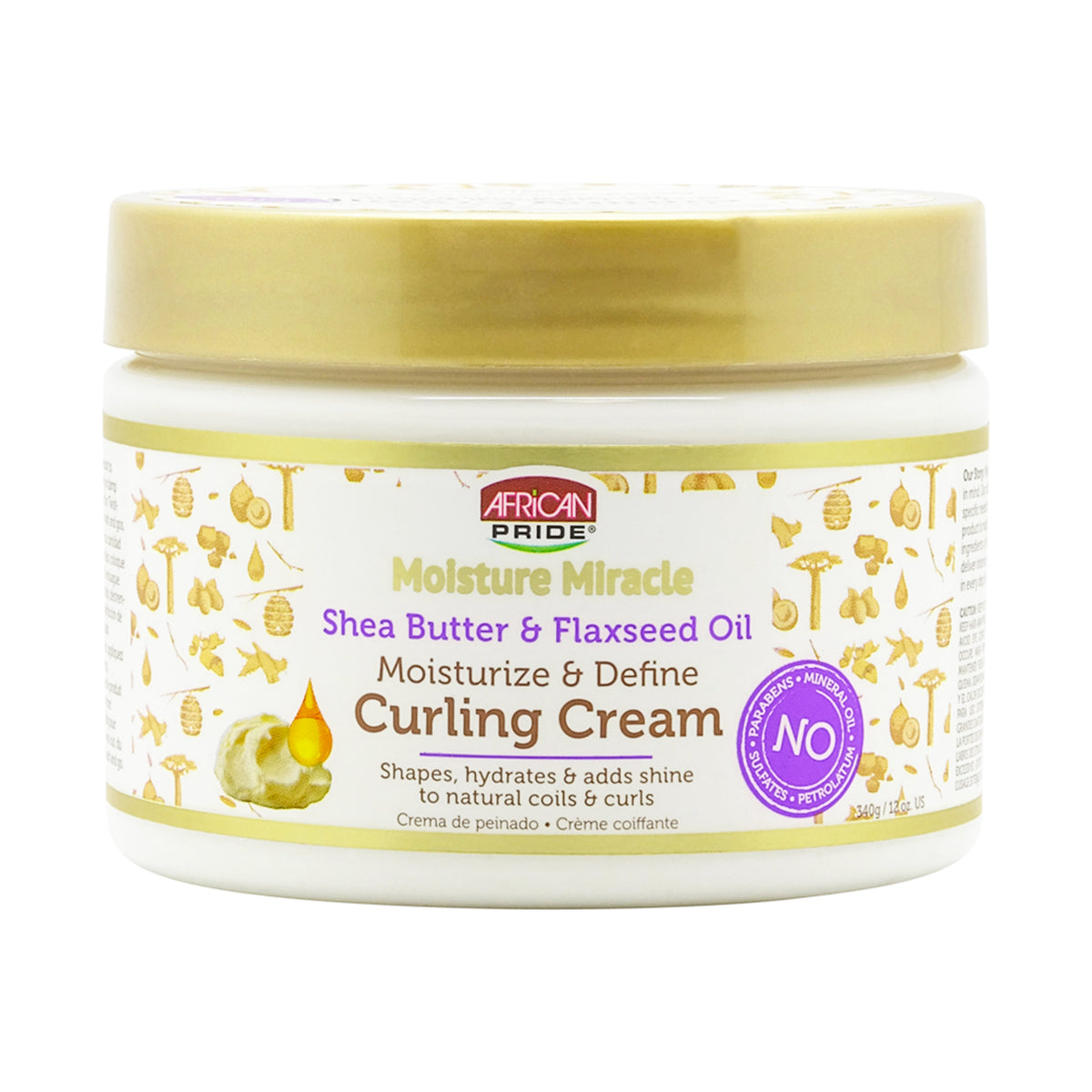 African Pride Shea Butter & Flaxseed Oil Curling Cream 340 g- AQ Online