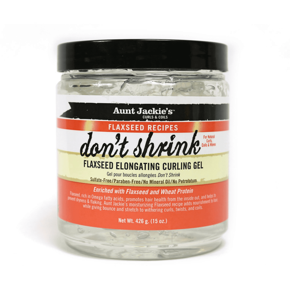 Aunt Jackie's Don't Shrink Flaxseed Elongating Curling Gel 15oz - AQ Online