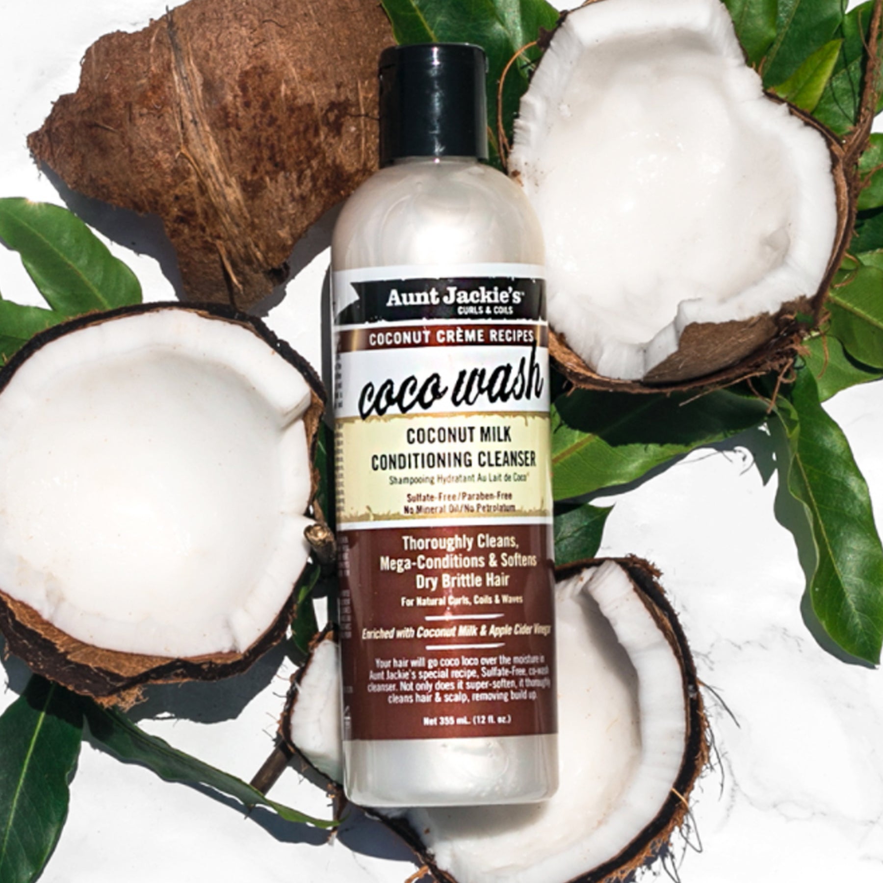 Aunt Jackies Coco Wash  Coconut Milk Conditioning Cleanser 12 oz - AQ Online