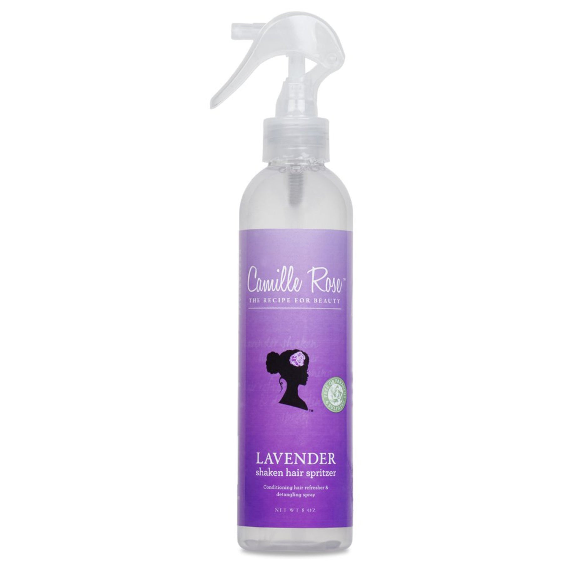 Camille Rose Naturals Lavender Shaken Hair Spritzer Detangling Spray 8 oz
