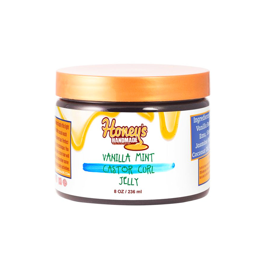 Honey's Handmade Vanilla Mint Castor Curl Jelly 8 oz- AQ Online