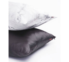 Kitsch Luxurious Charcoal Satin Pillowcase- AQ Online