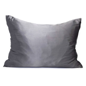 Kitsch Luxurious Charcoal Satin Pillowcase- AQ Online