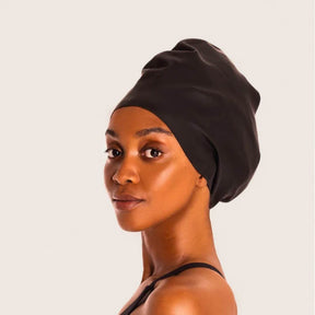 Soul Cap Extra Large Black Swim Cap For Long Hair- AQ Online