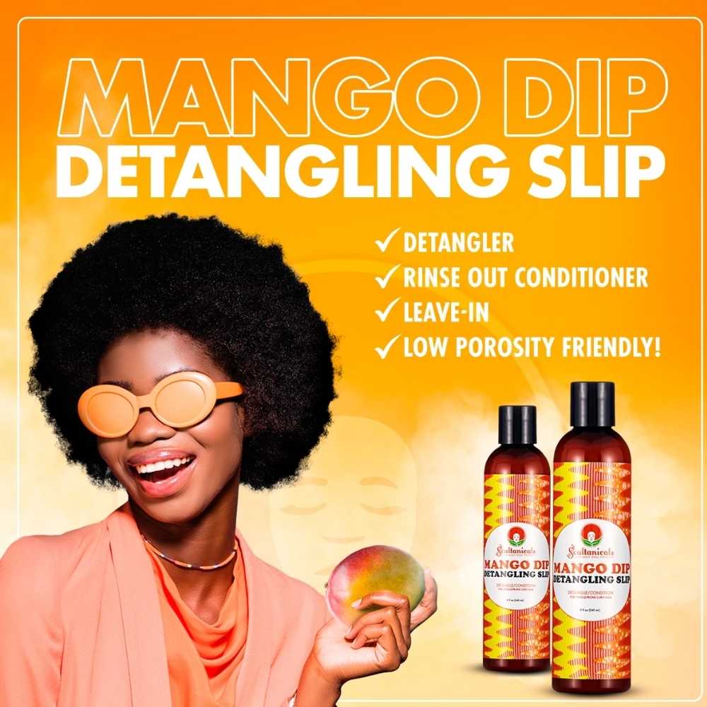 Soultanicals Mango Dip Detangling Slip 8 oz - AQ Online