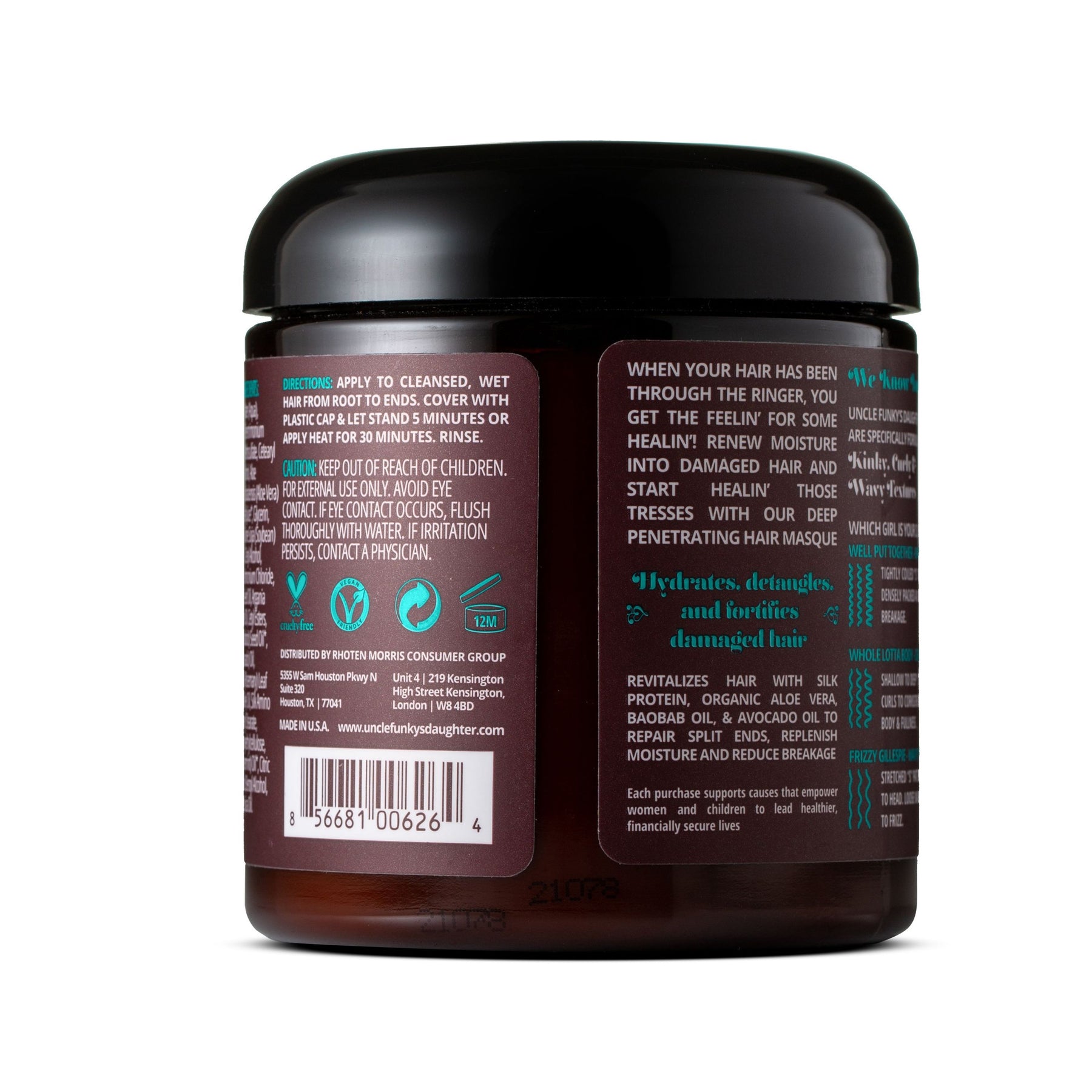 Uncle Funky's Daughter Heal & Renew Intensive Hair Masque 8 oz- AQ Online